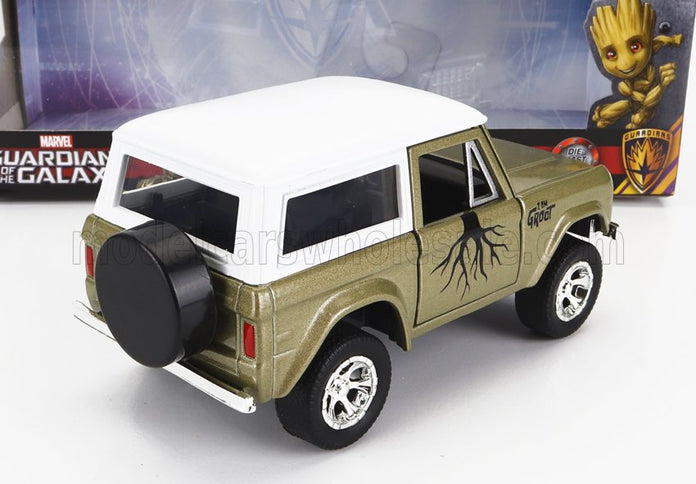 FORD USA | BRONCO WITH GROOT FIGURE MARVEL GUARDIANS OF THE GALAXY 1973 | GREEN WHITE
