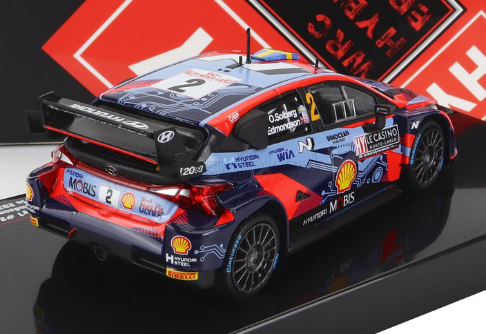 HYUNDAI | i20 COUPE WRC MOBIS N 2 RALLY MONTECARLO 2022 O.SOLBERG - E.EDMONDSON | 2 TONE BLUE RED