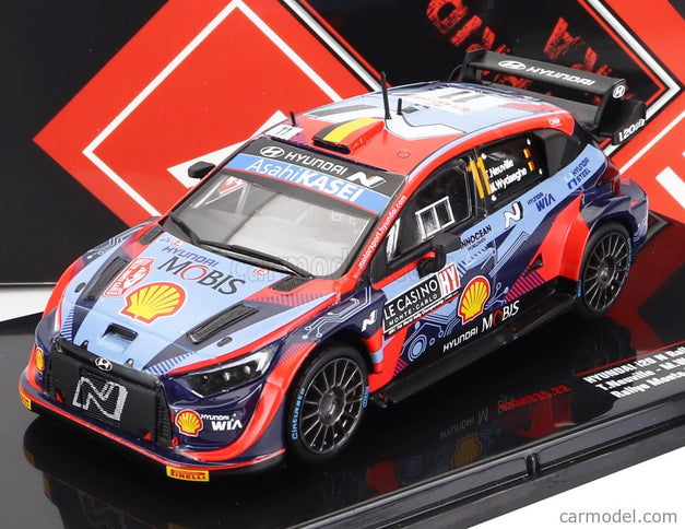 Hyundai i20 Coupe WRC Mobis N°11 Rally Montecarlo 2022 T.Neuville - M.Wydaeghe 1:43 IXO Models 2 Tone modrá červená