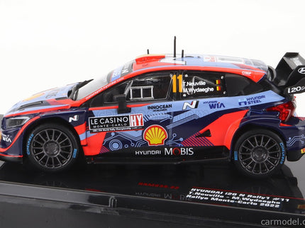 Hyundai i20 Coupe WRC Mobis N°11 Rally Montecarlo 2022 T.Neuville - M.Wydaeghe 1:43 IXO Models 2 Tone modrá červená