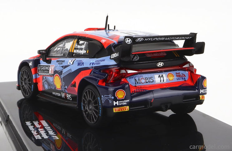 Hyundai i20 Coupe WRC Mobis N°11 Rally Montecarlo 2022 T.Neuville - M.Wydaeghe 1:43 IXO Models 2 Tone modrá červená
