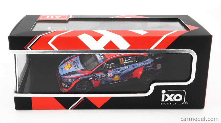 Hyundai i20 Coupe WRC Mobis N°11 Rally Montecarlo 2022 T.Neuville - M.Wydaeghe 1:43 IXO Models 2 Tone modrá červená