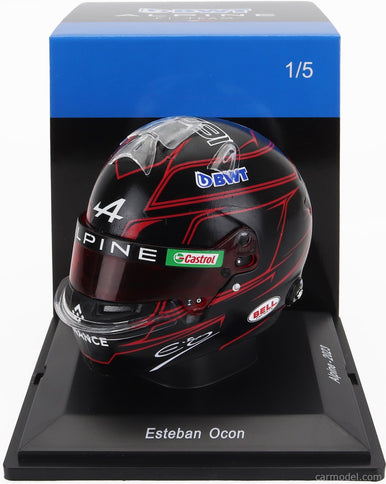 Bell Helmet F1 Helma Renault A523 Team Bwt Alpine N°31 Sezóna 2023 Esteban Ocon 1:5 Spark Model čierna červená