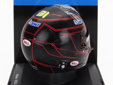 Bell Helmet F1 Helma Renault A523 Team Bwt Alpine N°31 Sezóna 2023 Esteban Ocon 1:5 Spark Model čierna červená