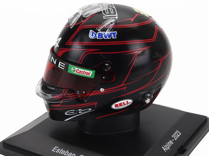 Bell Helmet F1 Helma Renault A523 Team Bwt Alpine N°31 Sezóna 2023 Esteban Ocon 1:5 Spark Model čierna červená