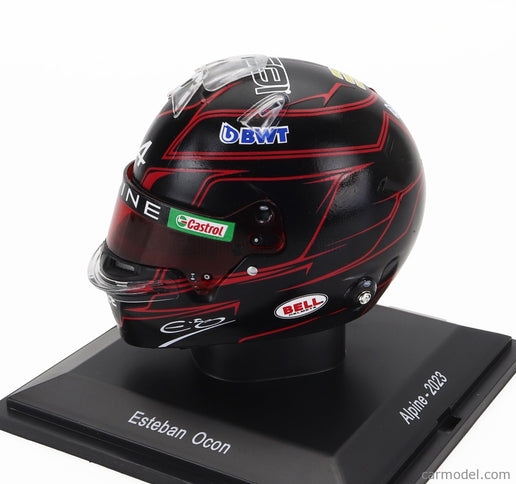 Bell Helmet F1 Helma Renault A523 Team Bwt Alpine N°31 Sezóna 2023 Esteban Ocon 1:5 Spark Model čierna červená