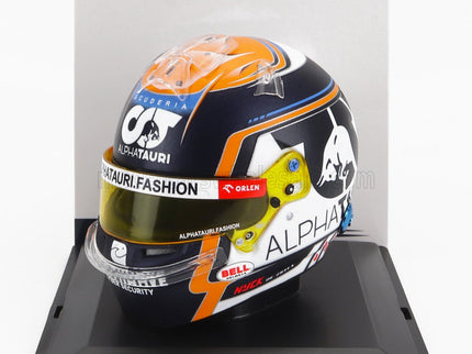 BELL HELMET | F1  CASCO HELMET AT04 TEAM ALPHA TAURI N 21 SEASON 2023 NYCK DE VRIES | BLACK WHITE YELLOW