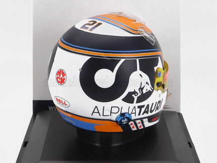 BELL HELMET | F1  CASCO HELMET AT04 TEAM ALPHA TAURI N 21 SEASON 2023 NYCK DE VRIES | BLACK WHITE YELLOW