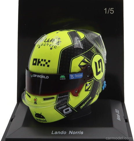 Bell Helmet F1 Helma MCL60 Team Mclaren N°4 Sezóna 2023 Lando Norris 1:5 Spark Model žltá čierna