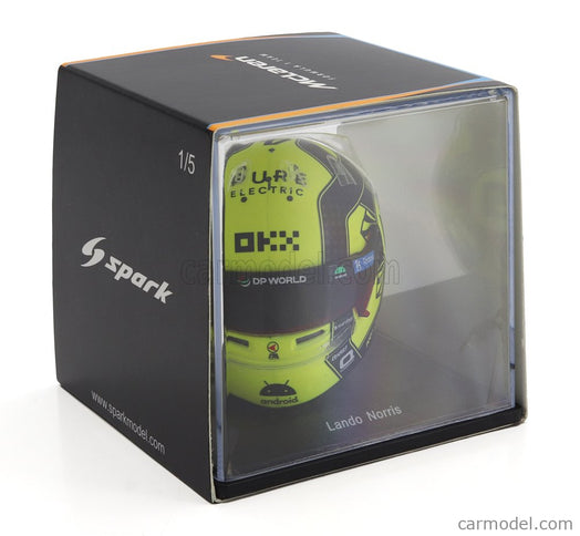 Bell Helmet F1 Helma MCL60 Team Mclaren N°4 Sezóna 2023 Lando Norris 1:5 Spark Model žltá čierna
