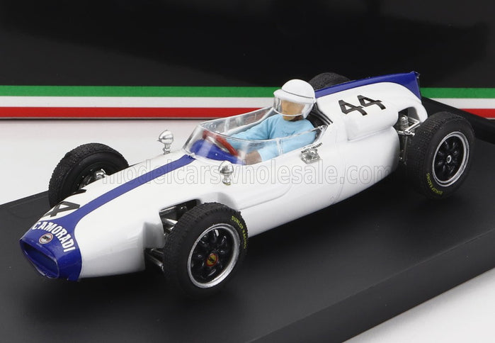 COOPER | F1  T56 N 44 BELGIUM GP 1961 M.GREGORY - WITH DRIVER FIGURE | WHITE BLUE