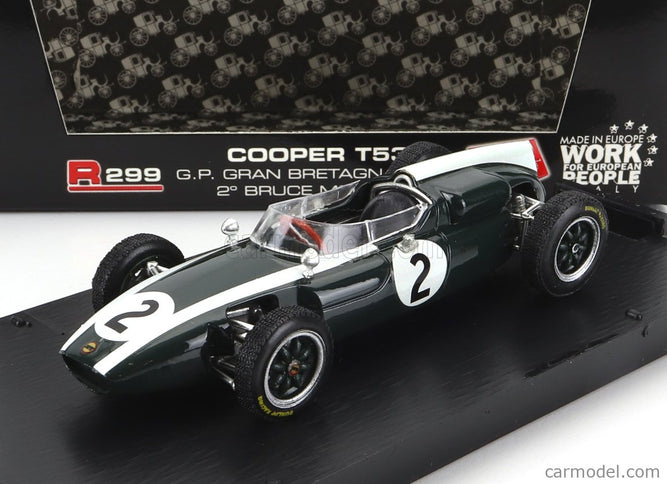 Cooper F1 T53 N°2 British GP 1960 B.Mclaren 1:43 Brumm zelená biela