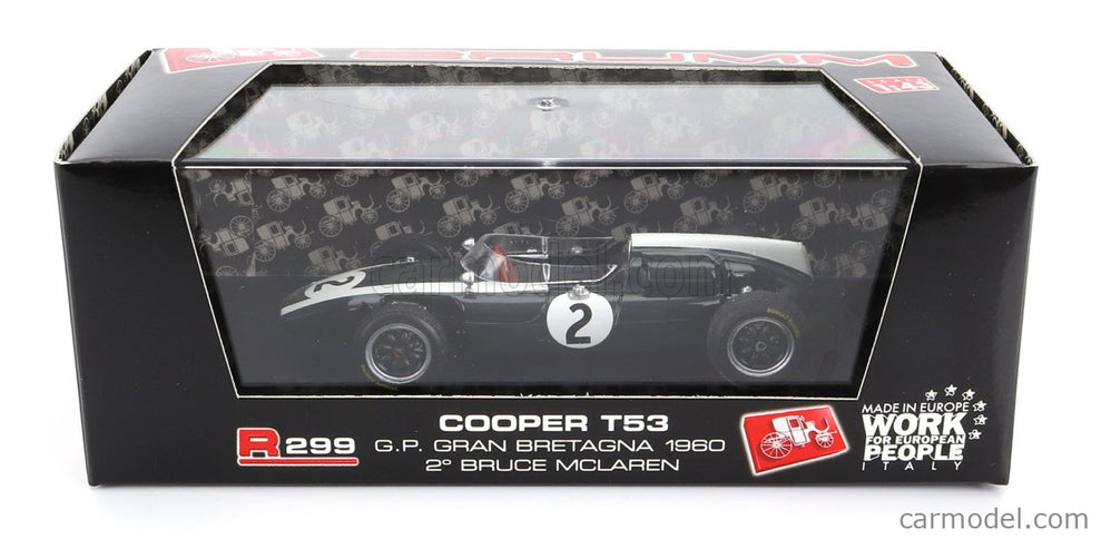Cooper F1 T53 N°2 British GP 1960 B.Mclaren 1:43 Brumm zelená biela