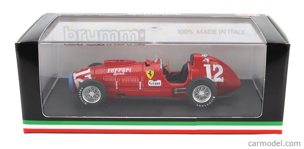 Ferrari F1 375 Indianapolis N°12 1952 A.Ascari 1:43 Brumm červená