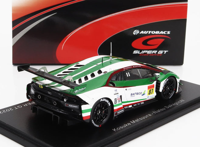 LAMBORGHINI | AVENTADOR GT3 TEAM JLOC N 87 GT300 SUPER GT 2022 K.MTSUURA - N.SAKAGUCHI | WHITE GREEN