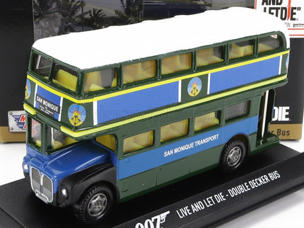 DECKER | DIORAMA - AUTOBUS 1960 - 007 JAMES BOND - LIVE AND LET DIE - VIVI E LASCIA MORIRE | BLUE GREEN