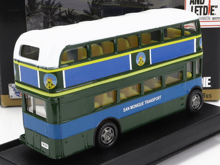 DECKER | DIORAMA - AUTOBUS 1960 - 007 JAMES BOND - LIVE AND LET DIE - VIVI E LASCIA MORIRE | BLUE GREEN