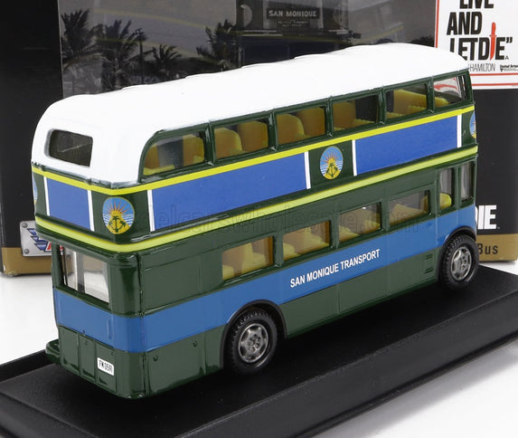 DECKER | DIORAMA - AUTOBUS 1960 - 007 JAMES BOND - LIVE AND LET DIE - VIVI E LASCIA MORIRE | BLUE GREEN