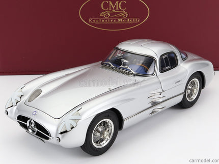 Mercedes Benz 300 Slr Uhlenhaut Coupe N°15 Sweden GP 1955 1:18 CMC strieborná