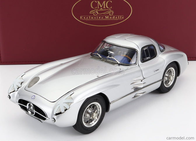 Mercedes Benz 300 Slr Uhlenhaut Coupe N°15 Sweden GP 1955 1:18 CMC strieborná