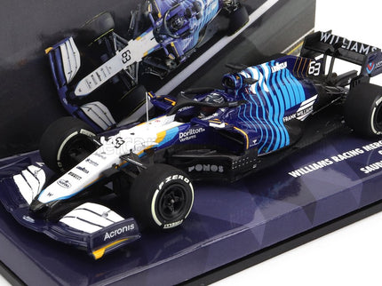 WILLIAMS | F1  FW43B MERCEDES M12 EQ POWER+ TEAM  WILLIAMS RACING N 63 SAUDI ARABIA GP 2021 GEORGE RUSSELL | WHITE LIGHT BLUE