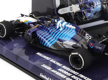 WILLIAMS | F1  FW43B MERCEDES M12 EQ POWER+ TEAM  WILLIAMS RACING N 63 SAUDI ARABIA GP 2021 GEORGE RUSSELL | WHITE LIGHT BLUE