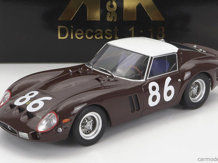 Ferrari 250 GTO 3.0L V12 Coupe N°86 4. Miesto Targa Florio 1962 Pietro Ferraro - Giorgio Scarlatti 1:18 KK Scale hnedá biela