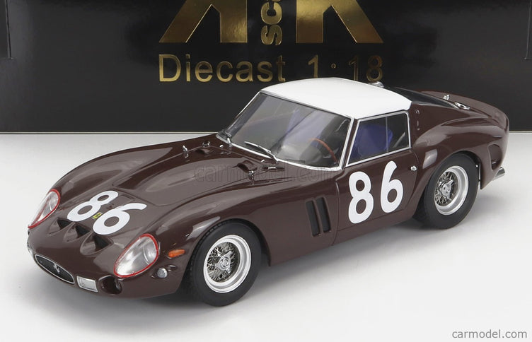 Ferrari 250 GTO 3.0L V12 Coupe N°86 4. Miesto Targa Florio 1962 Pietro Ferraro - Giorgio Scarlatti 1:18 KK Scale hnedá biela