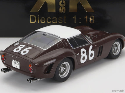 Ferrari 250 GTO 3.0L V12 Coupe N°86 4. Miesto Targa Florio 1962 Pietro Ferraro - Giorgio Scarlatti 1:18 KK Scale hnedá biela
