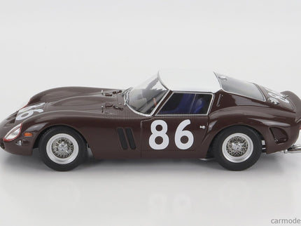 Ferrari 250 GTO 3.0L V12 Coupe N°86 4. Miesto Targa Florio 1962 Pietro Ferraro - Giorgio Scarlatti 1:18 KK Scale hnedá biela