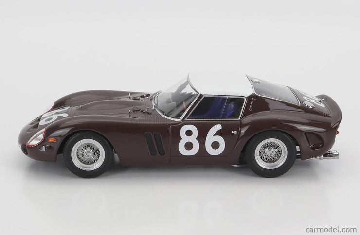 Ferrari 250 GTO 3.0L V12 Coupe N°86 4. Miesto Targa Florio 1962 Pietro Ferraro - Giorgio Scarlatti 1:18 KK Scale hnedá biela