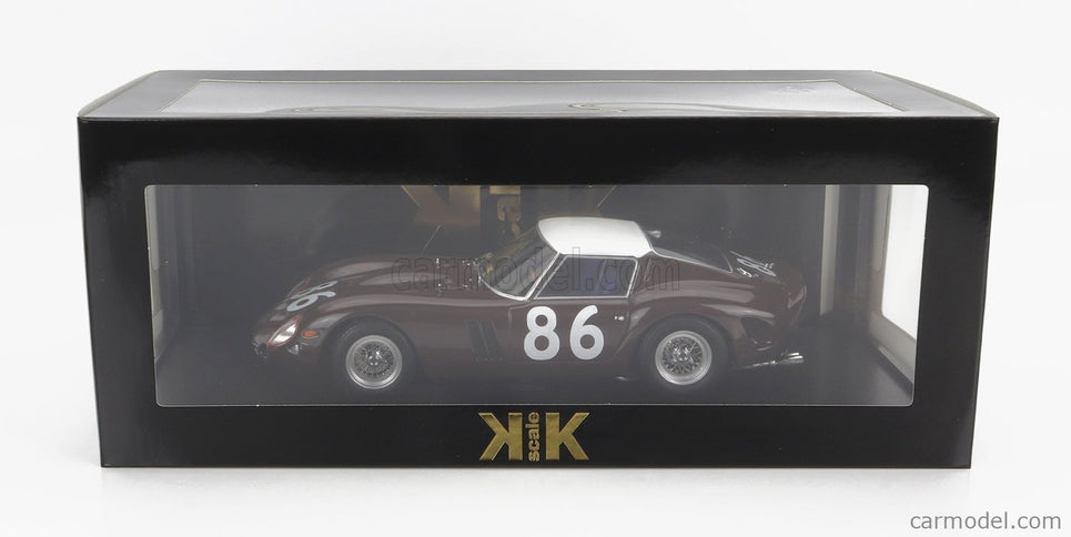 Ferrari 250 GTO 3.0L V12 Coupe N°86 4. Miesto Targa Florio 1962 Pietro Ferraro - Giorgio Scarlatti 1:18 KK Scale hnedá biela
