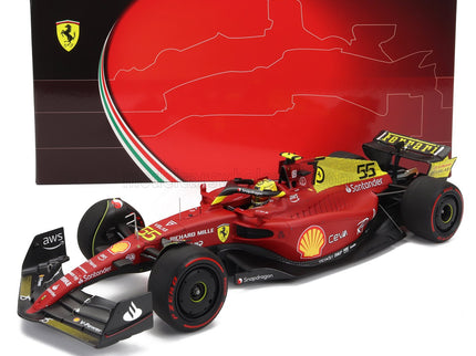 FERRARI | F1-75 TEAM SCUDERIA FERRARI N 55 4th MONZA ITALY GP 2022 CARLOS SAINZ | RED YELLOW