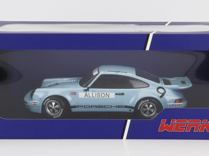 Porsche 911 Carrera 3.0 RSR N°9 Iroc Riverside 1974 Bobby Allison 1:18 Werk83 svetlomodrá