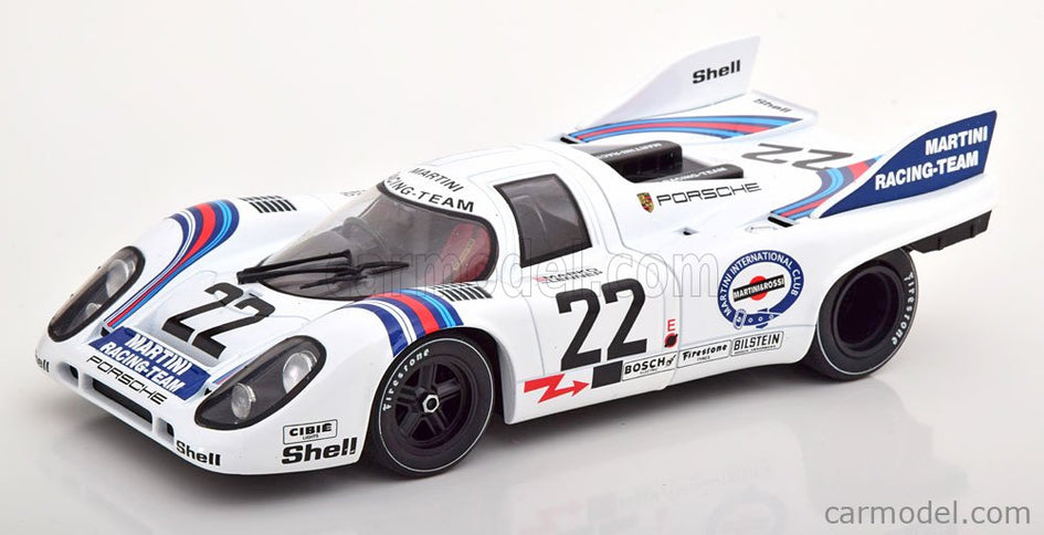Porsche 917K 4.9L Team Martini Racing N°22 Víťaz 24h Le Mans 1971 Helmut Marko - Gijs Van Lennep 1:18 KK Scale biela modrá
