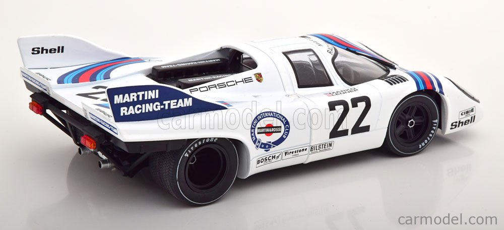 Porsche 917K 4.9L Team Martini Racing N°22 Víťaz 24h Le Mans 1971 Helmut Marko - Gijs Van Lennep 1:18 KK Scale biela modrá