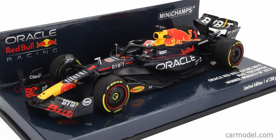 1/43 MINICHAMPS - RED BULL - F1 RB19 TEAM ORACLE RED BULL RACING N 1 WORLD CHAMPION WINNER MONACO GP 2023 MAX VERSTAPPEN