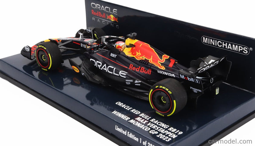 1/43 MINICHAMPS - RED BULL - F1 RB19 TEAM ORACLE RED BULL RACING N 1 WORLD CHAMPION WINNER MONACO GP 2023 MAX VERSTAPPEN