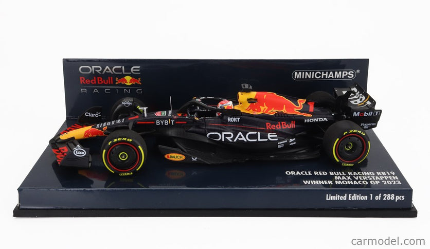 1/43 MINICHAMPS - RED BULL - F1 RB19 TEAM ORACLE RED BULL RACING N 1 WORLD CHAMPION WINNER MONACO GP 2023 MAX VERSTAPPEN