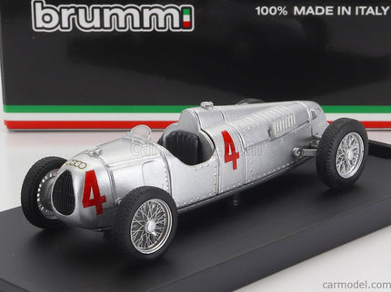 Auto Union F1 Tipo C N°4 Majster Sveta Nurburgring GP 1936 Bernd Rosemayer 1:43 Brumm strieborná