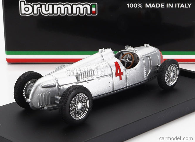 Auto Union F1 Tipo C N°4 Majster Sveta Nurburgring GP 1936 Bernd Rosemayer 1:43 Brumm strieborná