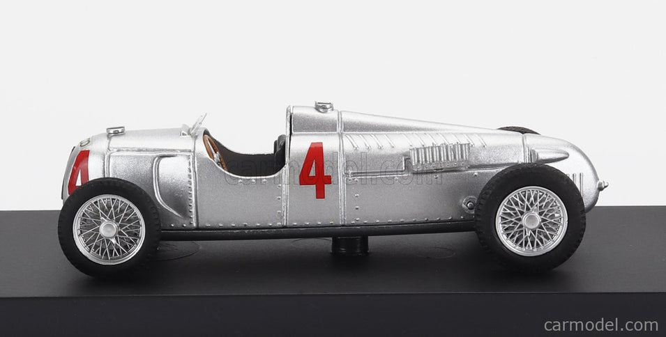 Auto Union F1 Tipo C N°4 Majster Sveta Nurburgring GP 1936 Bernd Rosemayer 1:43 Brumm strieborná