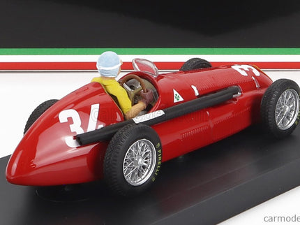 ALFA ROMEO F1 158 N°34 Víťaz Monaco GP 1950 Juan Manuel Fangio - With Driver Figúrka 1:43 Brumm červená