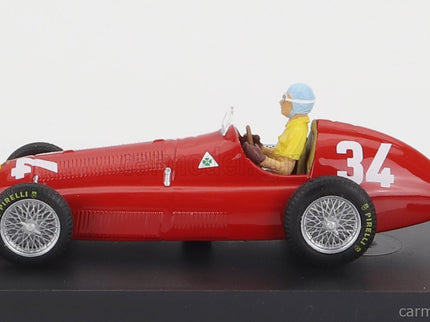 ALFA ROMEO F1 158 N°34 Víťaz Monaco GP 1950 Juan Manuel Fangio - With Driver Figúrka 1:43 Brumm červená