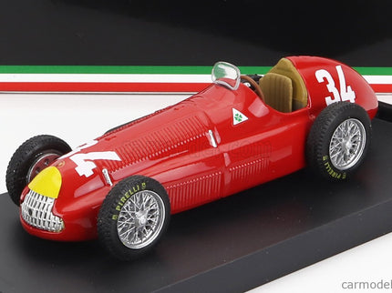 ALFA ROMEO F1 158 N°34 Víťaz Monaco GP 1950 Juan Manuel Fangio 1:43 Brumm červená