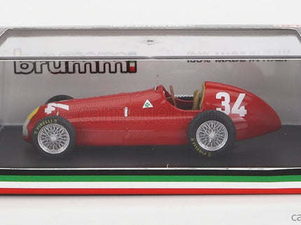 ALFA ROMEO F1 158 N°34 Víťaz Monaco GP 1950 Juan Manuel Fangio 1:43 Brumm červená