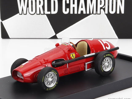 Ferrari F1 500 F2 N°15 Majster Sveta Víťaz English GP Alberto Ascari 1952 1:43 Brumm červená