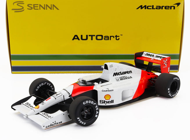 McLAREN | F1  MP4/6 HONDA N 1 WORLD CHAMPION 2nd JAPAN GP AYRTON SENNA 1991 - WITH McLAREN LOGO | RED WHITE