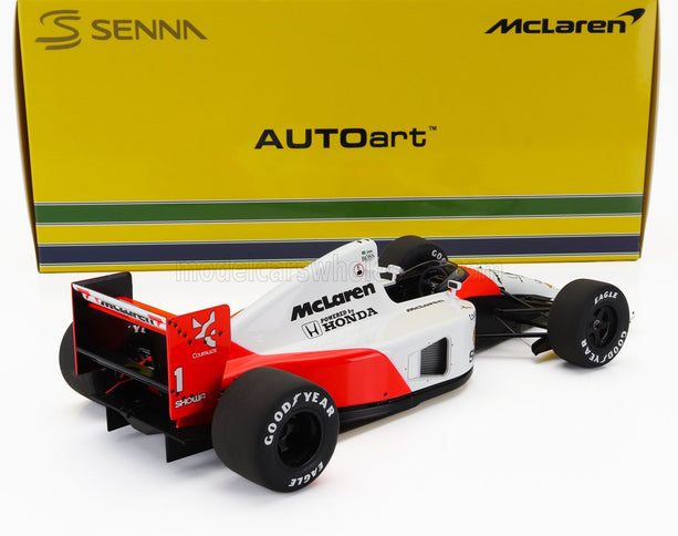 McLAREN | F1  MP4/6 HONDA N 1 WORLD CHAMPION 2nd JAPAN GP AYRTON SENNA 1991 - WITH McLAREN LOGO | RED WHITE