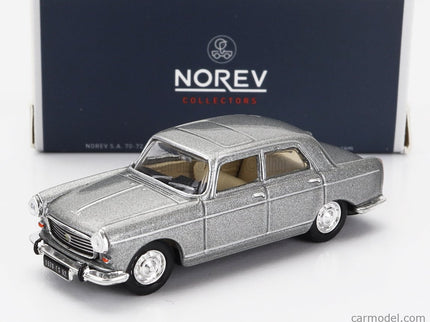 Peugeot 404 1968 1:87 Norev sivá metalická